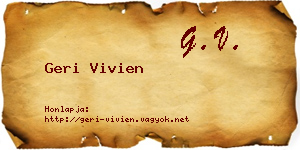Geri Vivien névjegykártya